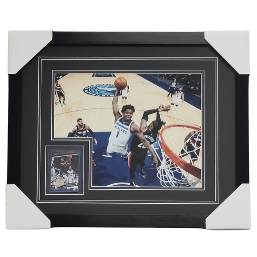 Anthony Edwards Professionally Framed 11x14 Rookie Card Display #2