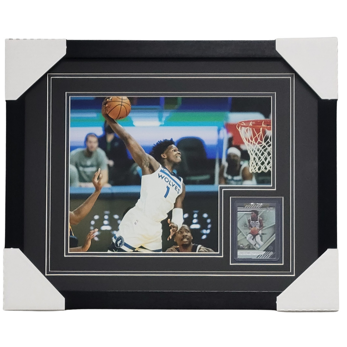 Anthony Edwards Professionally Framed 11x14 Rookie Card Display #1