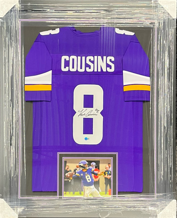 Kirk Cousins Signed & Professionally Framed Custom Purple Football Jersey