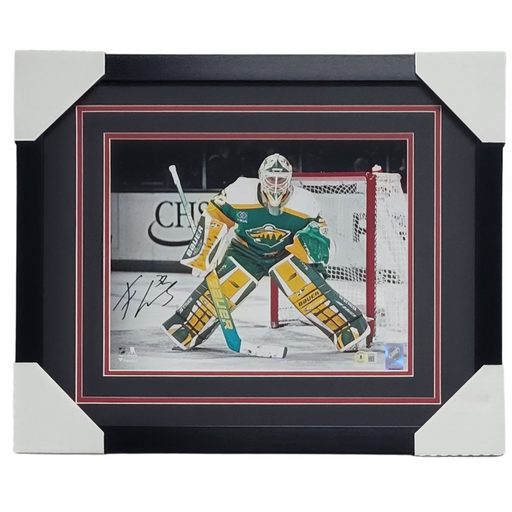 Filip Gustavsson Green Retro Jersey Signed & Professionally Framed 11x14 Photo