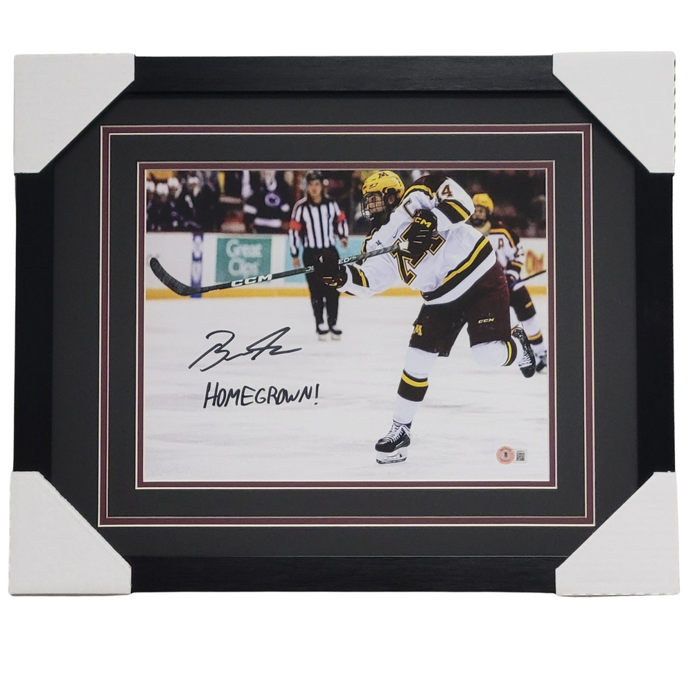 Brock Faber 'HOMEGROWN!' Signed & Professionally Framed 11x14 Photo #1 w/ Inscription