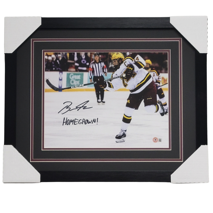 Brock Faber 'HOMEGROWN!' Signed & Professionally Framed 11x14 Photo #1 w/ Inscription