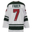 Brock Faber LE (7) Signed Custom White Hockey Jersey w/ Inscription 'NHL Debut 4-10-23'