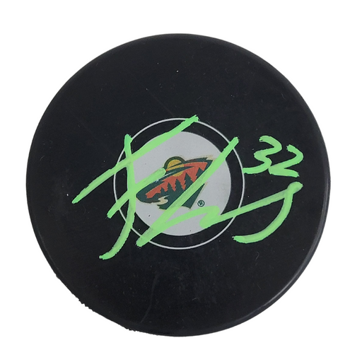 Filip Gustavsson Signed Wild Logo Hockey Puck