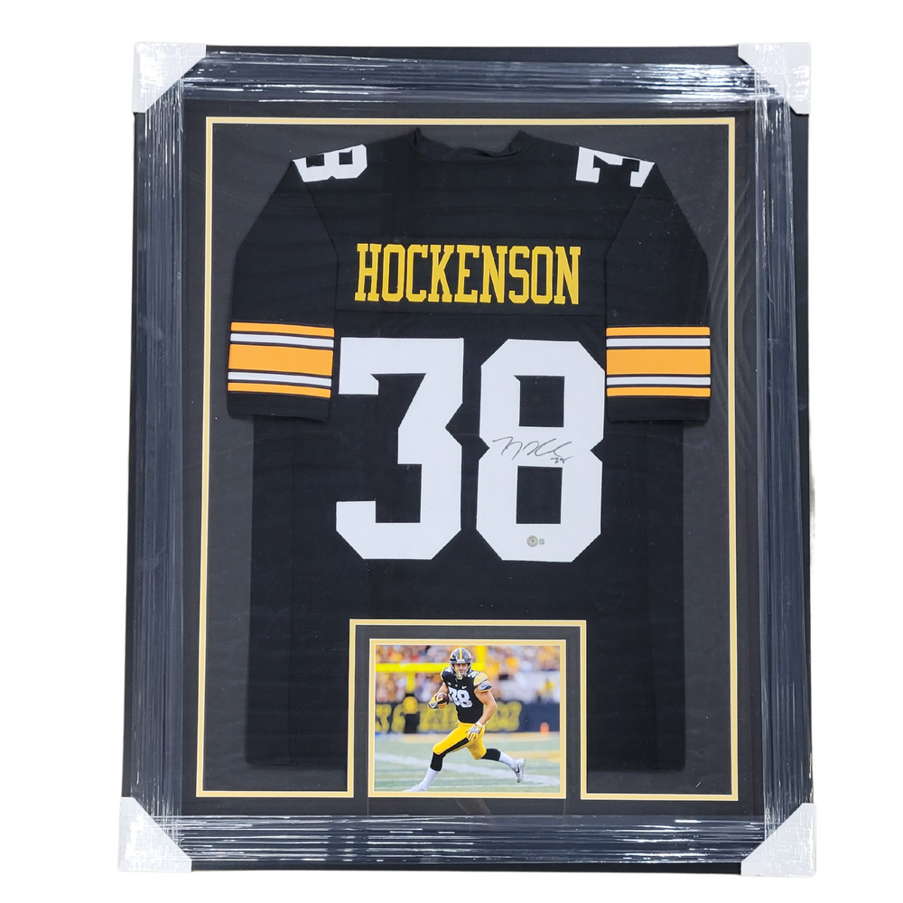 TJ Hockenson Signed & Professionally Framed Custom College Football Jersey