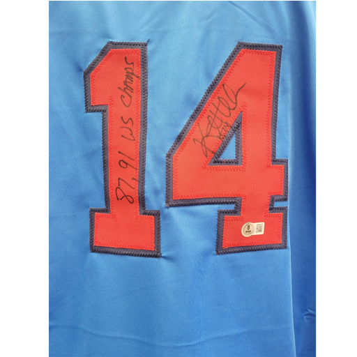 Kent Hrbek Signed Custom Light Blue Jersey w/ Inscriptions