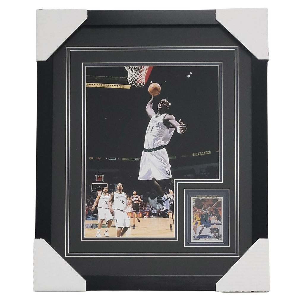 Kevin Garnett Professionally Framed 11x14 Rookie Card Display