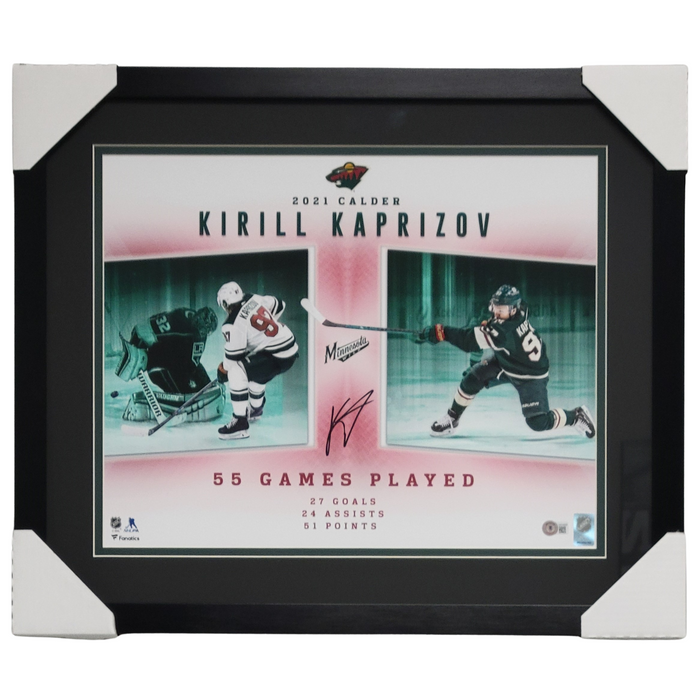 Kirill Kaprizov '2021 Calder' Signed & Professionally Framed 16x20 Photo #4