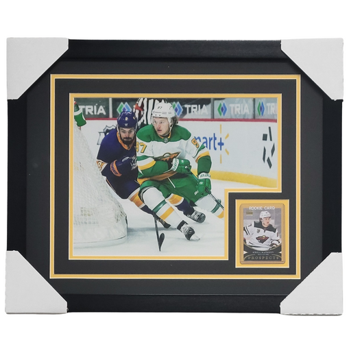 Kirill Kaprizov White Reverse Retro Professionally Framed 11x14 Rookie Card Display #1