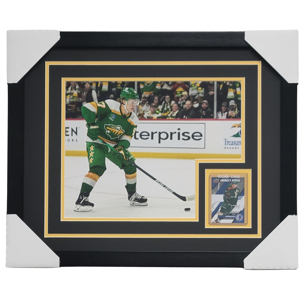 Kirill Kaprizov Green Reverse Retro Professionally Framed 11x14 Rookie Card Display #2