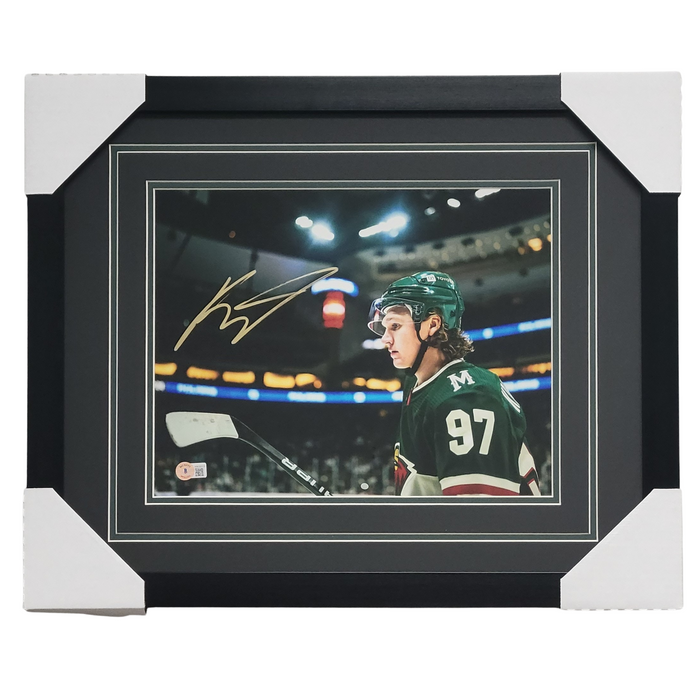 Kirill Kaprizov,#5, Green Jersey, Gold Ink, Signed & Professionally Framed 11x14 Photo