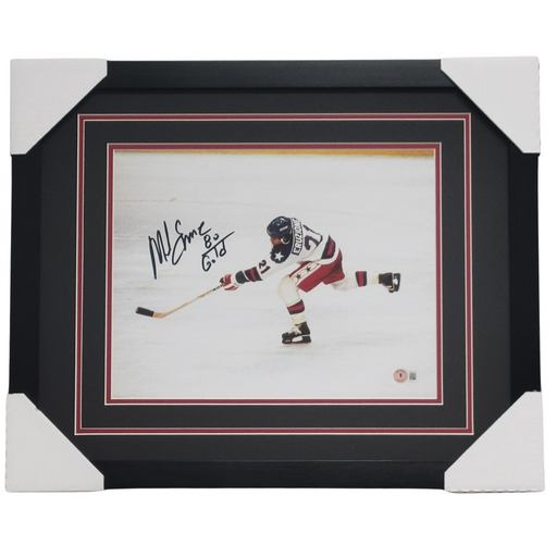 Mike Eruzione Signed & Professionally Framed 11x14 Display w Inscription #3