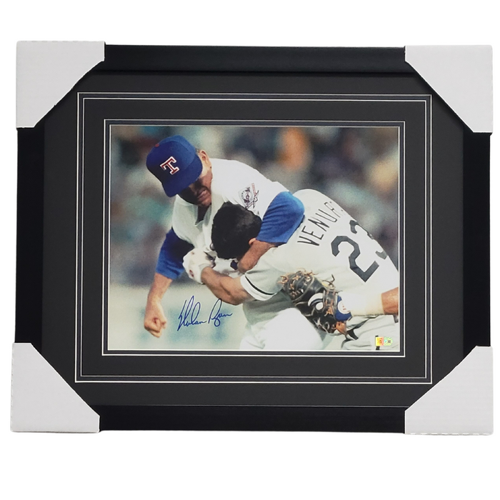 Nolan Ryan,#2, 'Vs. Ventura' Signed & Professionally Framed 11x14 No Ticket