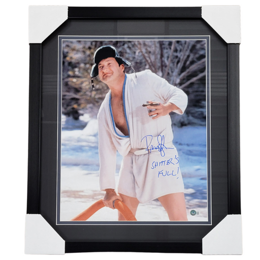 Randy Quaid Close Up Signed & Professionally Framed 16x20 Photo w/ 'Shitter's Full!'