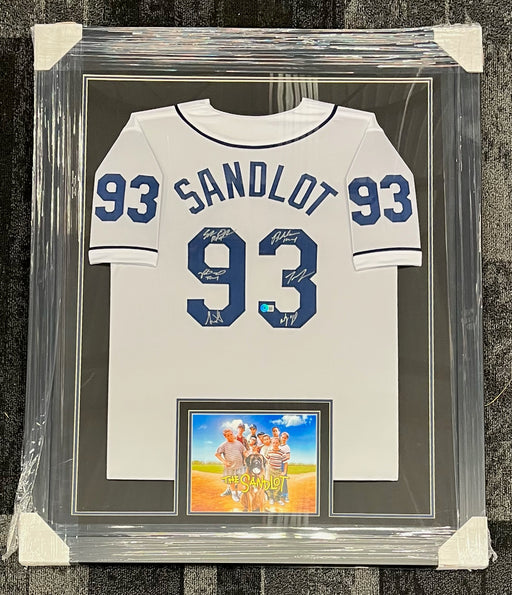The Sandlot Cast Signed & Professionally Framed Custom Jersey