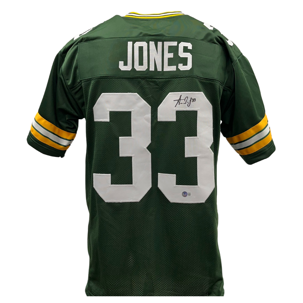 Aaron Jones Signed Custom Green Football Jersey