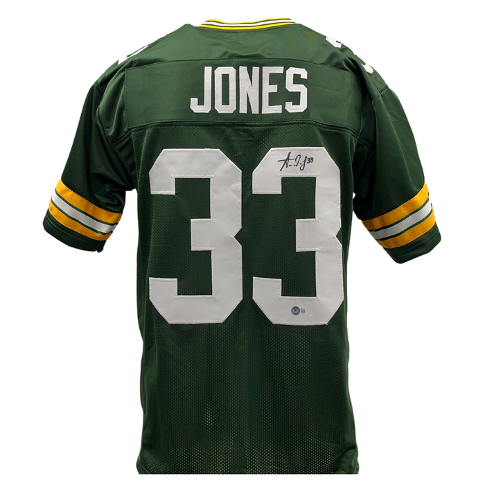 Aaron Jones Signed Custom Green Football Jersey