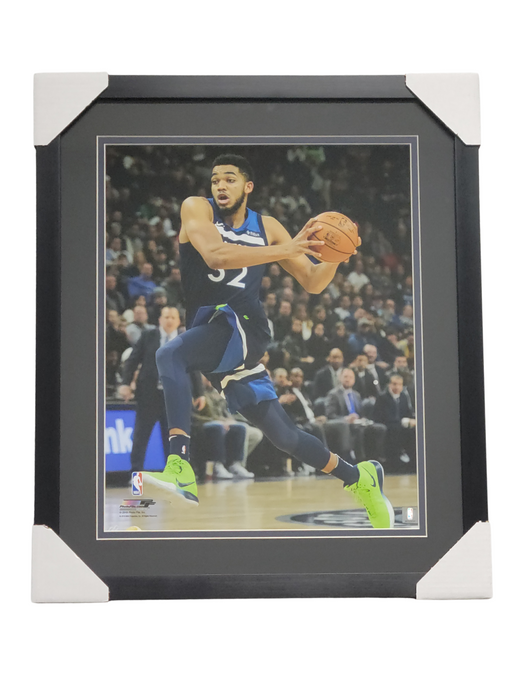 Karl-Anthony Towns Blue Jersey Professionally Framed 16x20 Photo