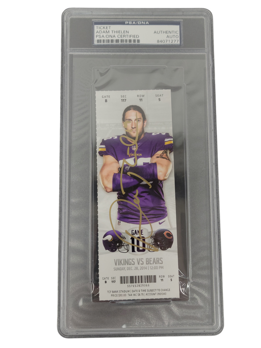 Adam Thielen Signed & Slabbed Authentic Ticket