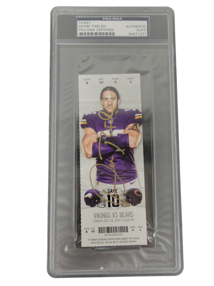 Adam Thielen Signed & Slabbed Authentic Ticket