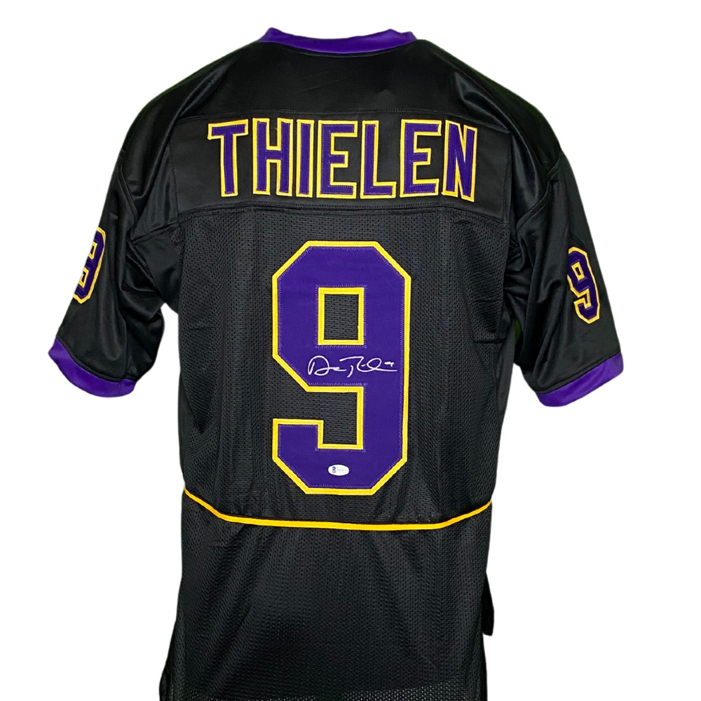 Adam Thielen Signed Custom Black College Football Jersey
