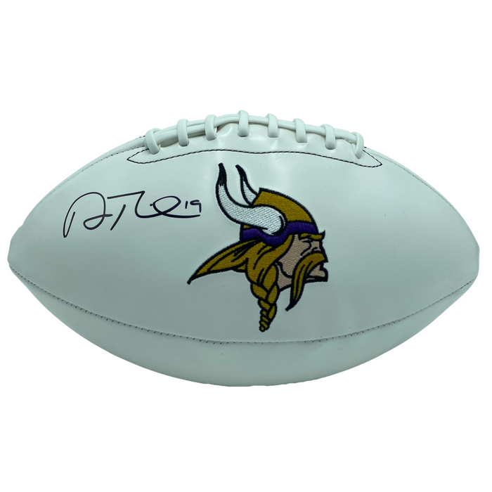 Adam Thielen Signed Minnesota Vikings White Logo Football