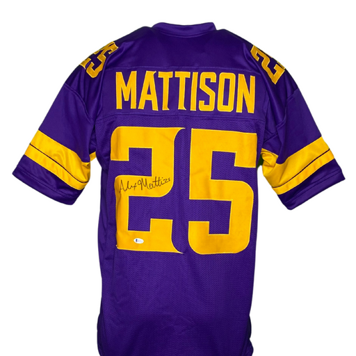 Alexander Mattison Signed Custom Holiday Football Jersey