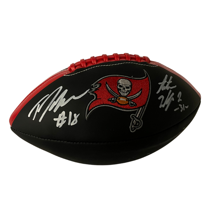 Antoine Winfield Jr & Tyler Johnson Signed Buccaneers Black Logo Football