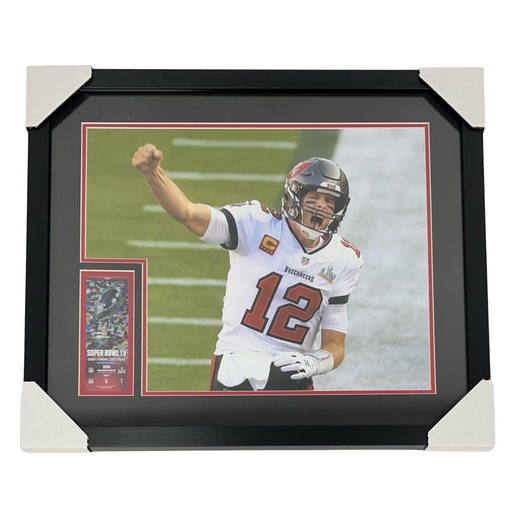 Tom Brady Professionally Framed 16x20 Replica Ticket Display