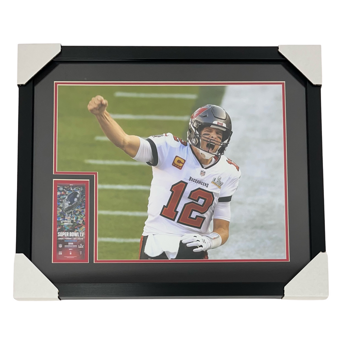 Tom Brady Professionally Framed 16x20 Replica Ticket Display