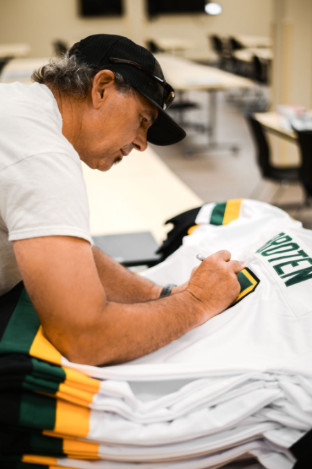 Neal Broten Signed Custom White Hockey Jersey