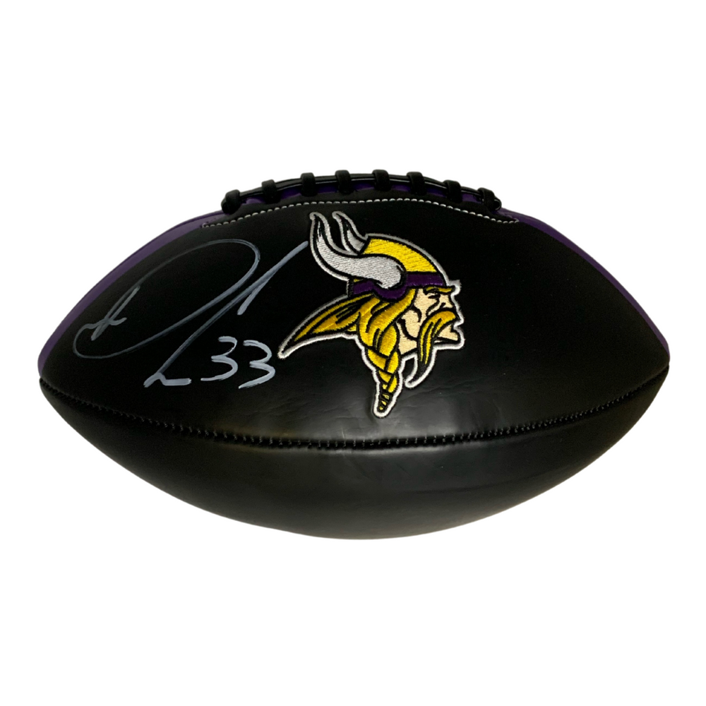 Dalvin Cook Autographed Vikings Black Logo Football