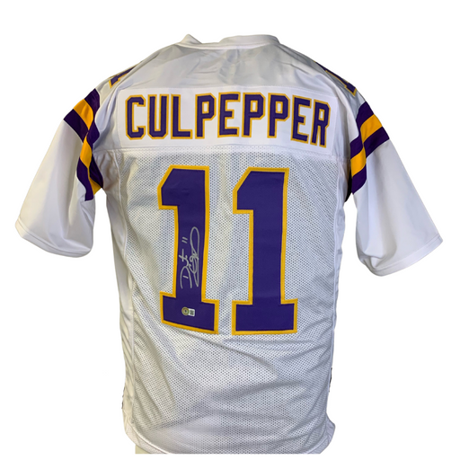 Daunte Culpepper Signed Custom White Football Jersey
