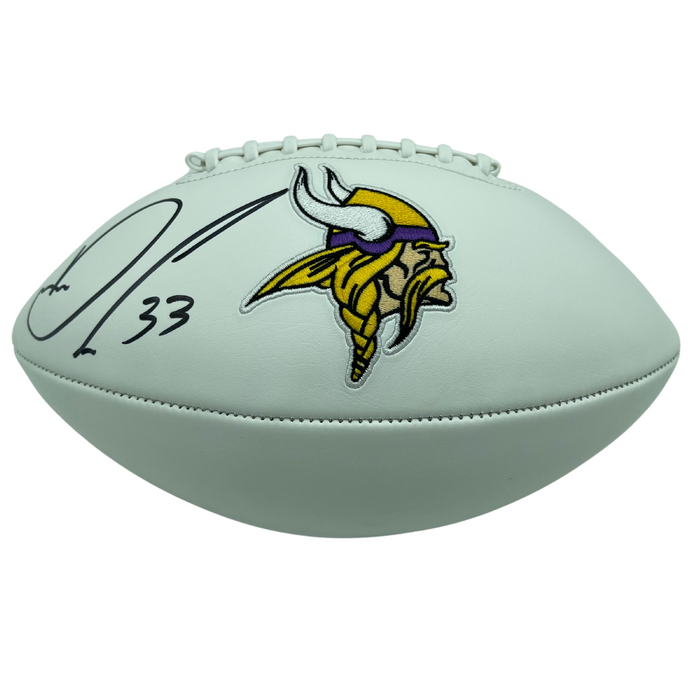 Dalvin Cook Autographed Vikings White Logo Football