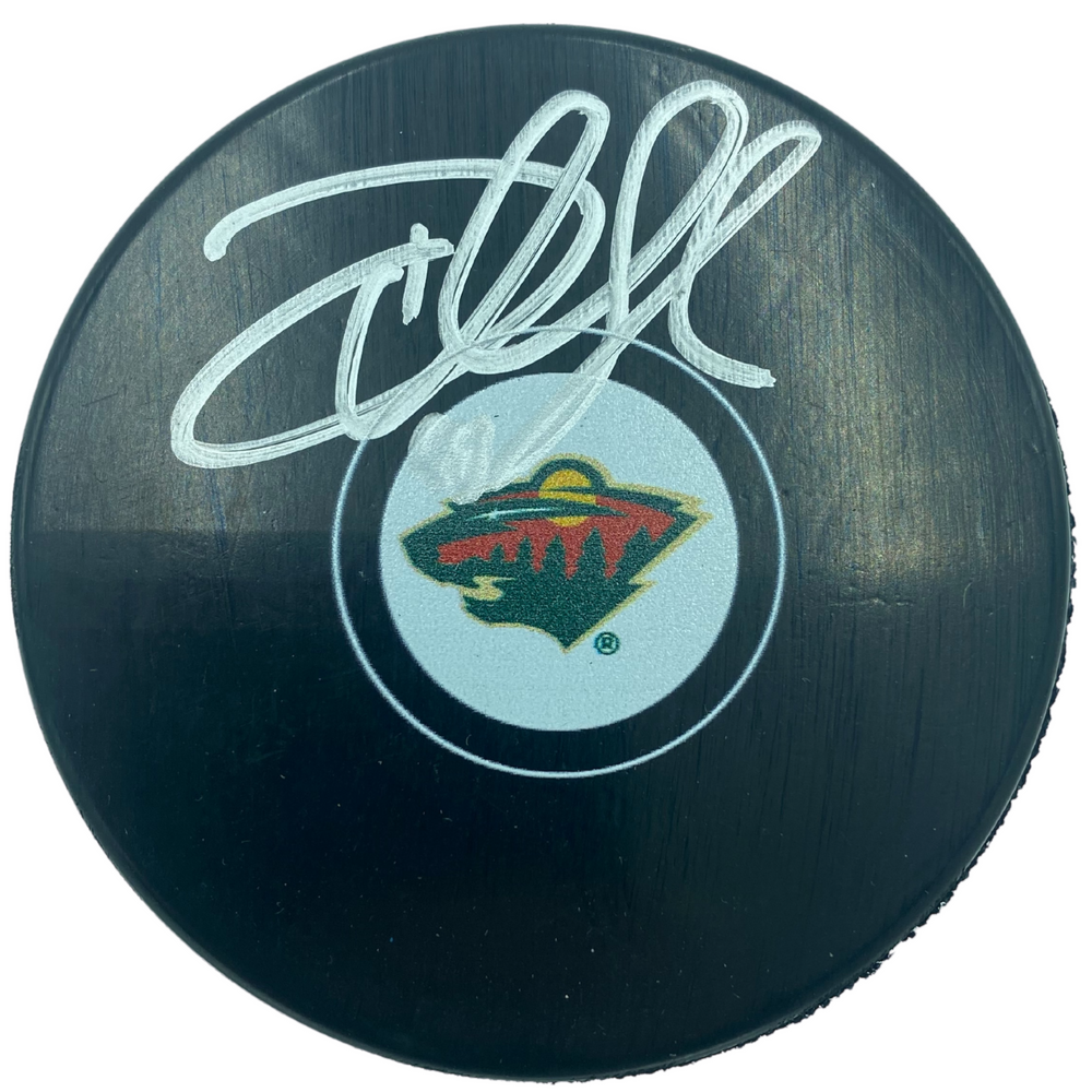 Devan Dubnyk Signed Minnesota Wild Logo Puck