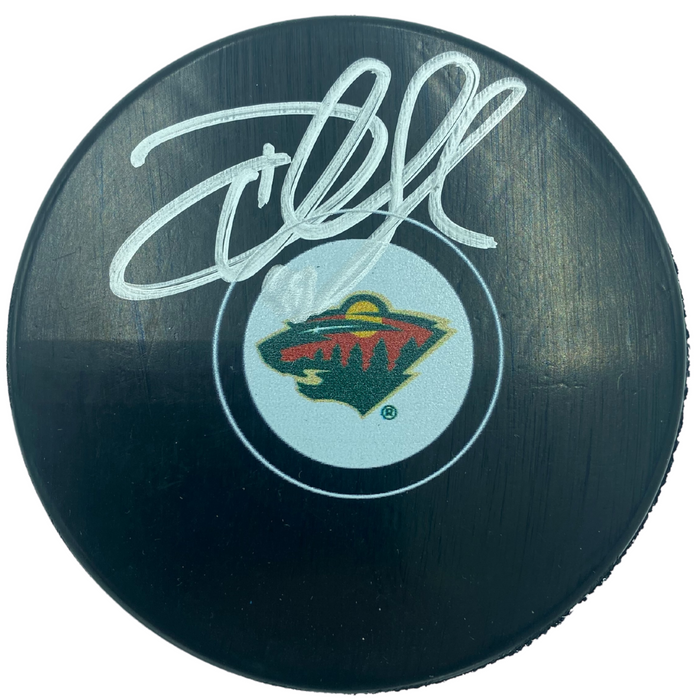 Devan Dubnyk Signed Minnesota Wild Logo Puck