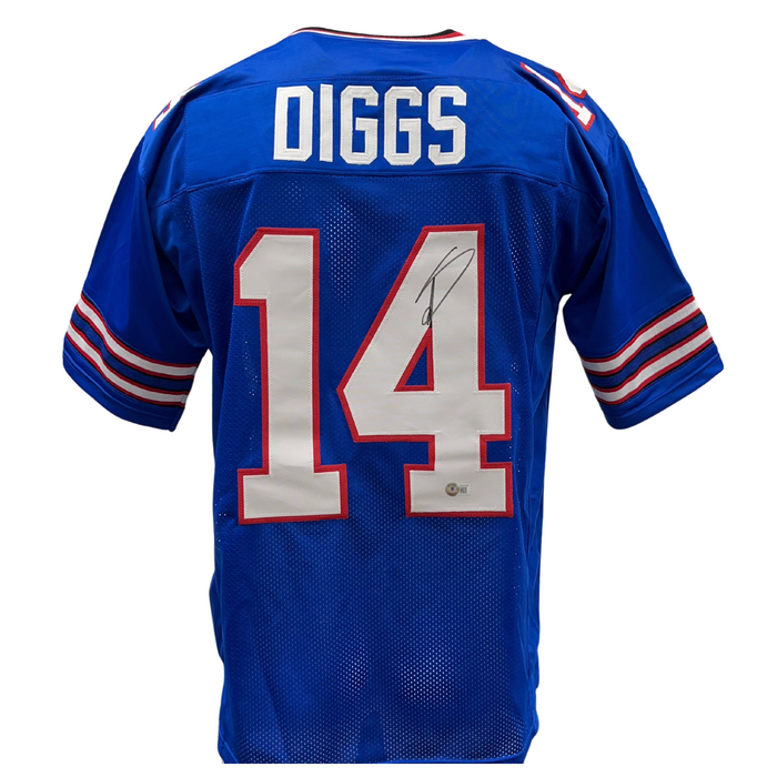 Stefon Diggs Signed Custom Blue Football Jersey