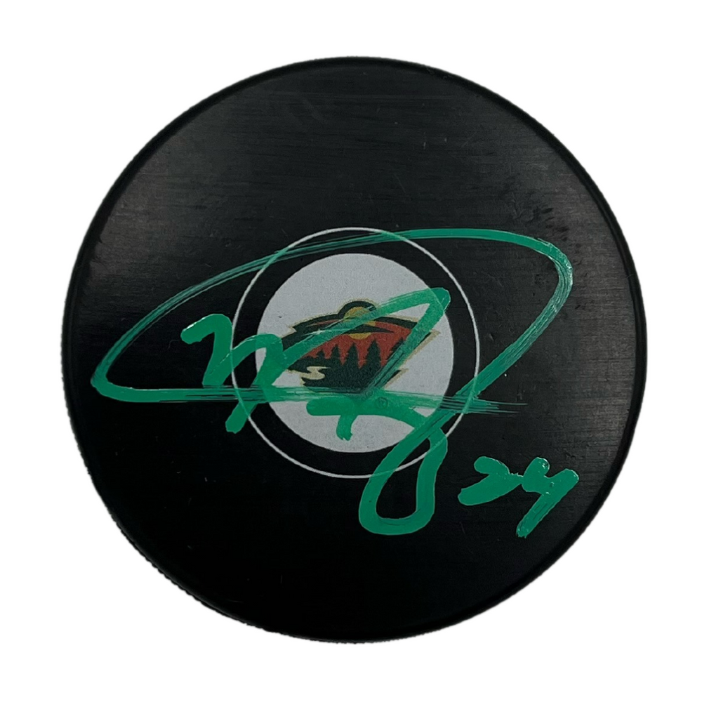 Matt Dumba Signed Wild Logo Puck