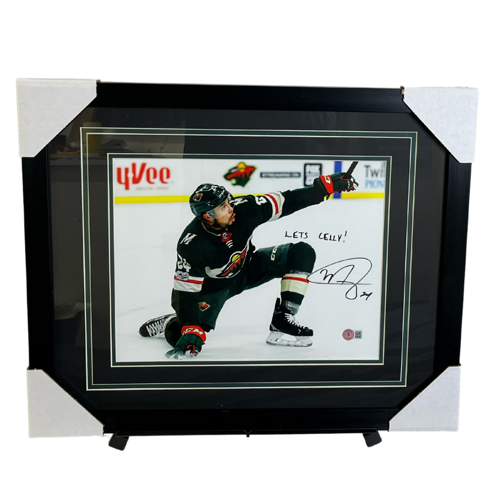 Matt Dumba Signed & Professionally Framed 11x14 Photo w/ 'Let's Celly!'
