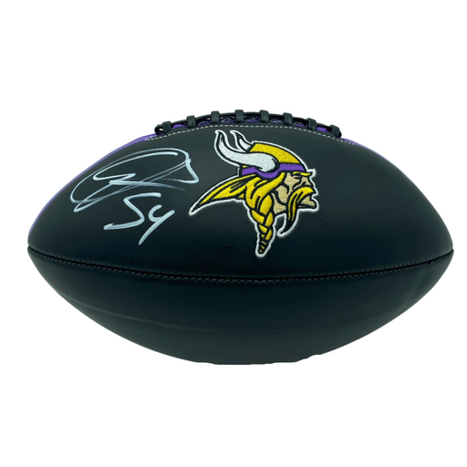 Eric Kendricks Signed Minnesota Vikings Black Logo Football