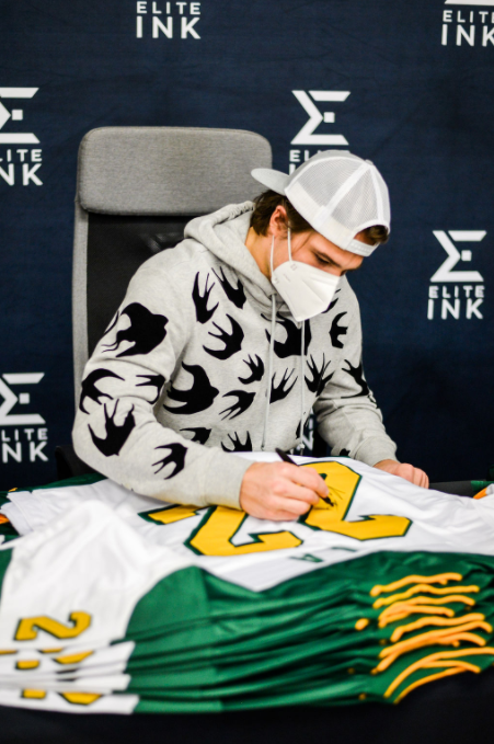 Kevin Fiala Signed Custom Retro Hockey Jersey