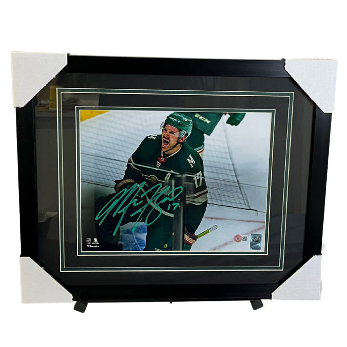 Marcus Foligno Screaming Signed & Professionally Framed 11x14 Photo