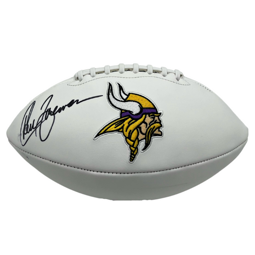 Chuck Foreman Signed White Vikings Logo Football