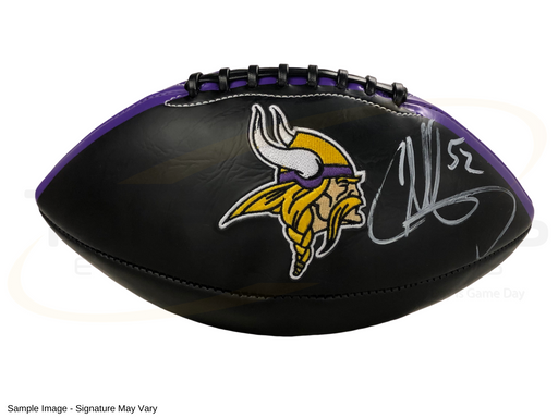 Chad Greenway Signed Minnesota Vikings Black Football