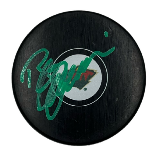 Bill Guerin Signed Wild Logo Puck