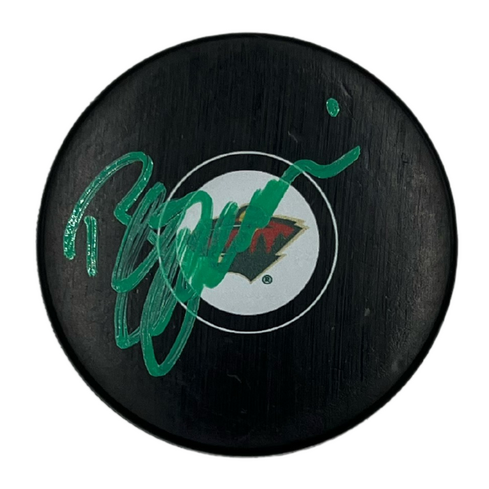Bill Guerin Signed Wild Logo Puck