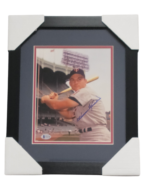 Harmon Killebrew Holding Bat (Young) Signed & Professionally Framed 8x10 Photo