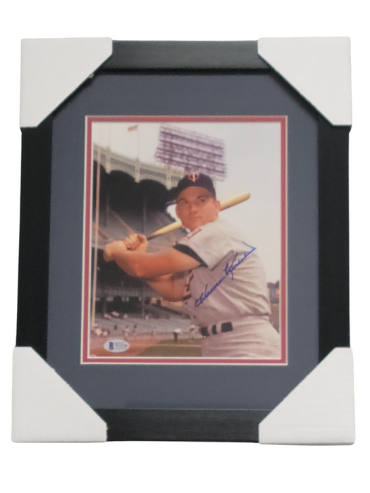 Harmon Killebrew Holding Bat (Young) Signed & Professionally Framed 8x10 Photo