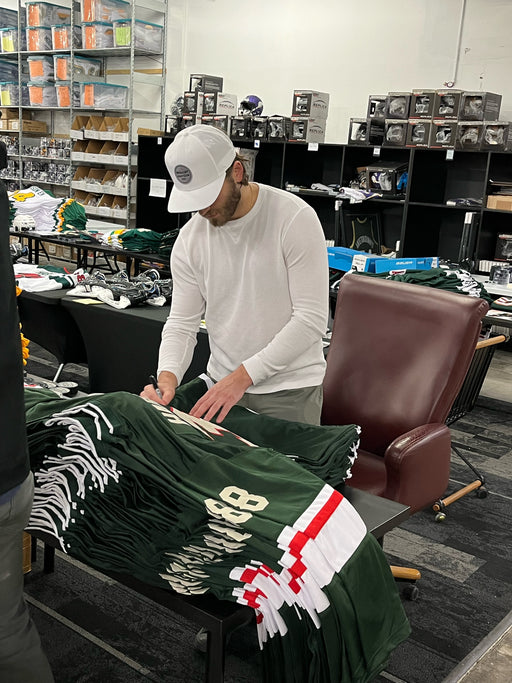 Ryan Hartman Signed Custom Green Hockey Jersey