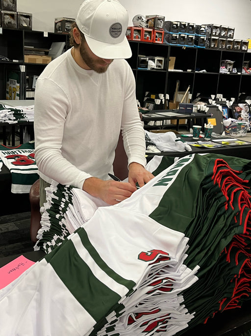 Ryan Hartman Signed Custom White Hockey Jersey